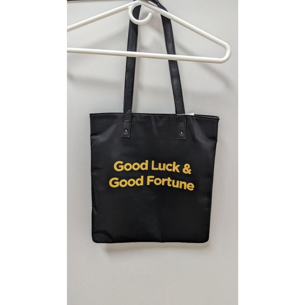 Simply Vera by Vera Wang Black/Gold Tiger Graphic Tote Bag - Picture 2 of 3